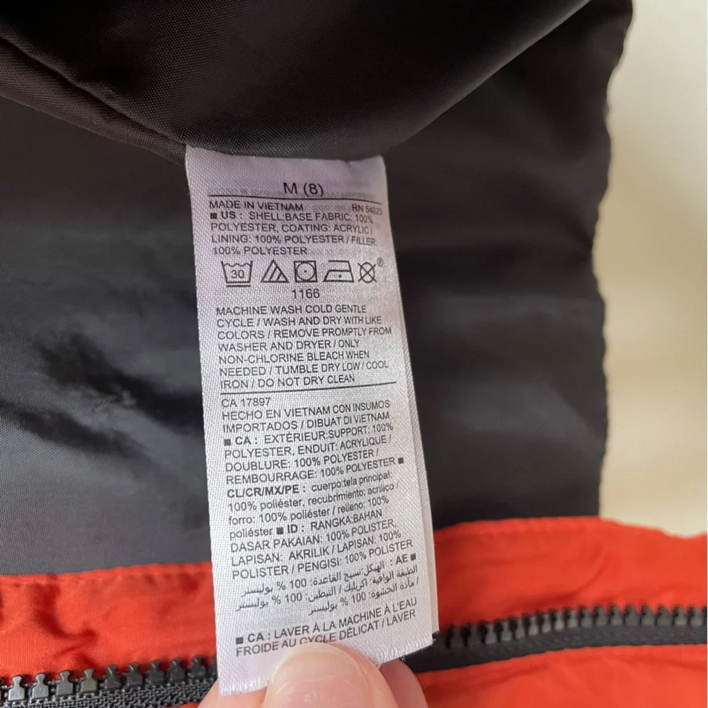 Old Navy Kids Orange Puffer Vest - Size 8 - Picture 6 of 8